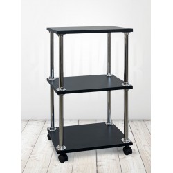 Тележка на колесиках косметологическая черная А-92